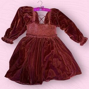 Free People Red Velvet Daphne Dress